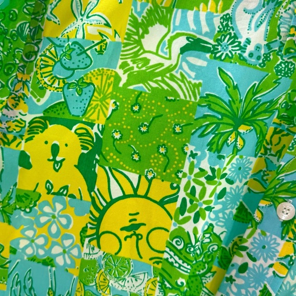Colorful Green and Yellow Men's Shirt - Picture 14 of 14